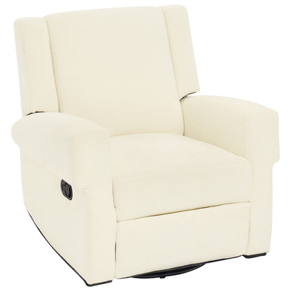Manual Recliner Chair With Swivel Rocker Function, Dual Recline Angles