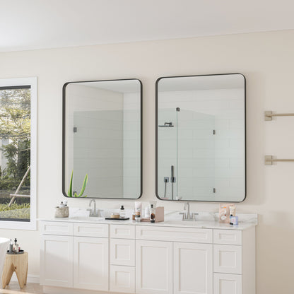Wall Mirror Rectangular Mirror Metal Framed Mirror Vanity Mirror Dressing Mirror, For Bathroom, Living Room, Bedroom