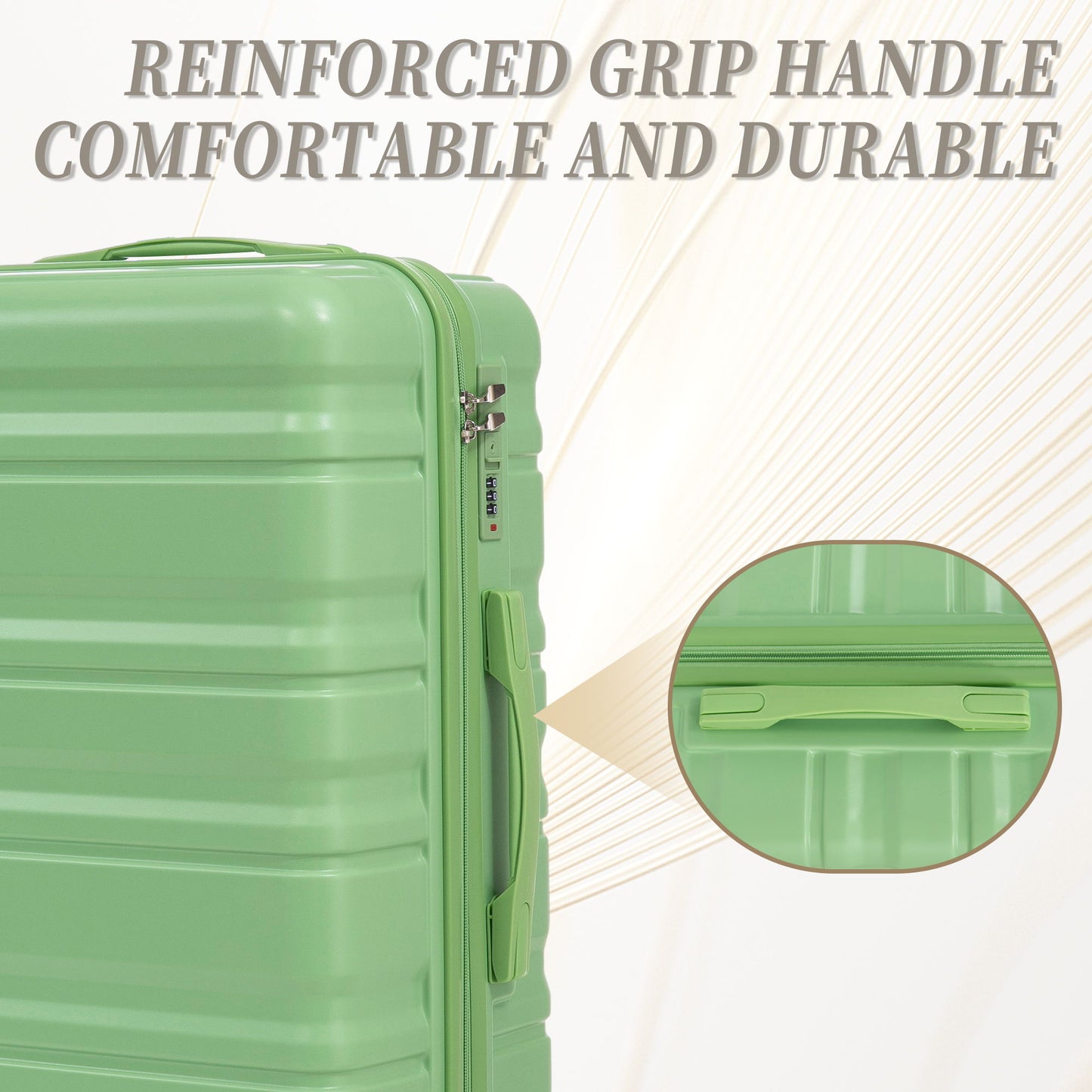 Tourist 3 Piece Luggage Set, Combination Lock, Durable Hard Shell With 360° Silent Wheels