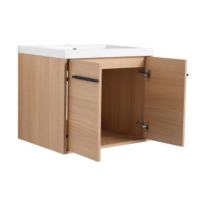Bathroom Vanity Set With Resin Countertop Sink, 2 Doors