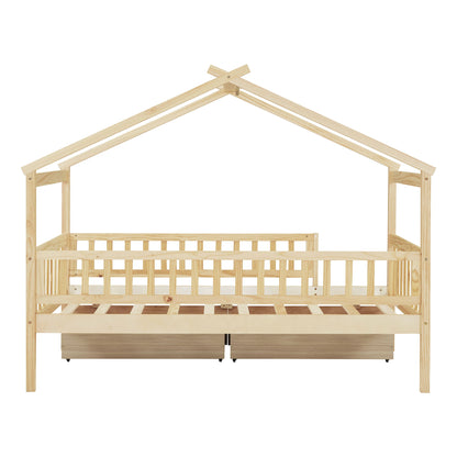 House Bed With 2 Drawers