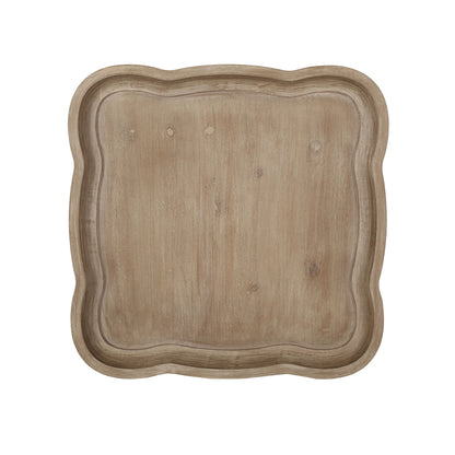 French Country Accent Table With Hourglass Design - Natural