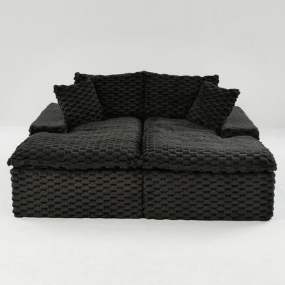 Double Chaise Lounge With Full Compressed Sponge