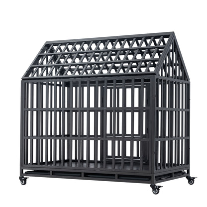 Heavy Duty Dog Crate Lockable Wheels