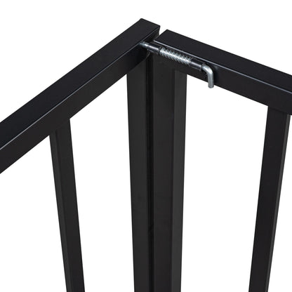Metal Floor Bed Frame With Fence And Door