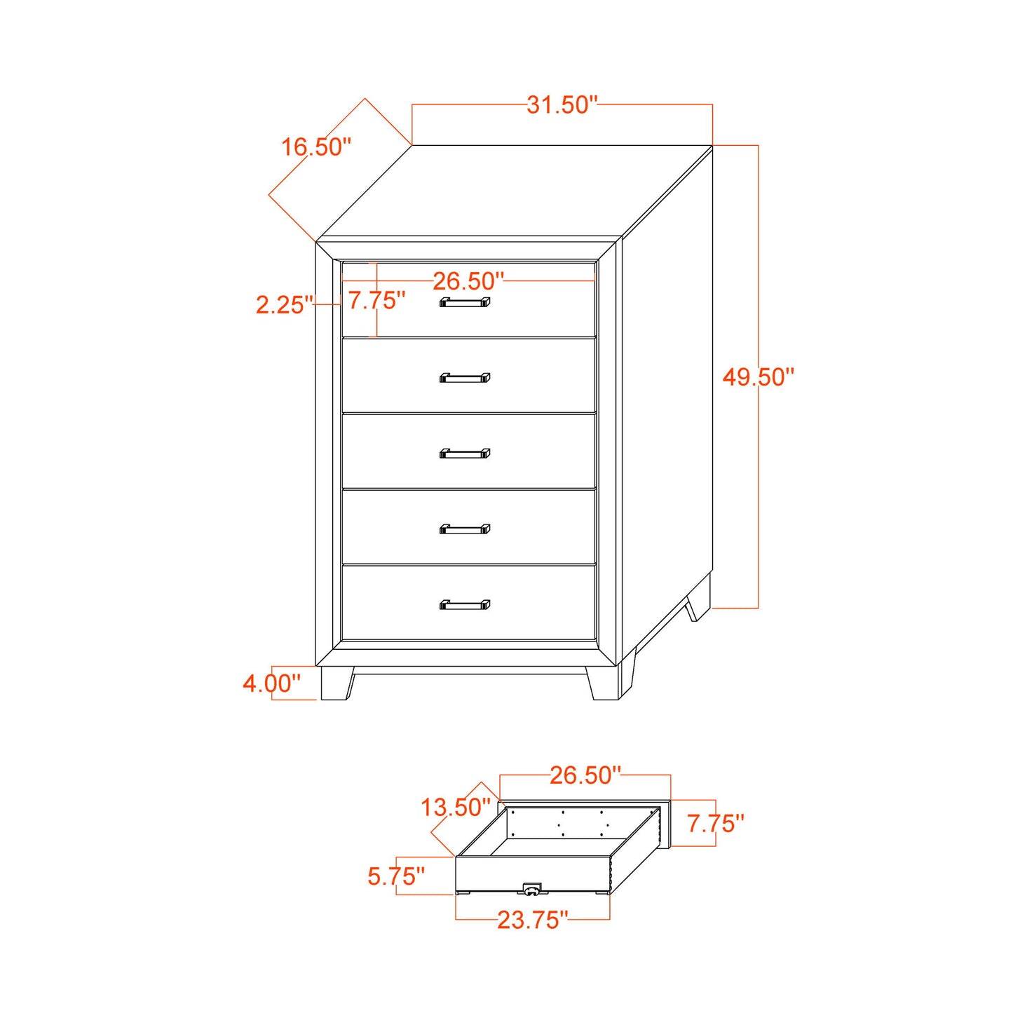 Urban - 5 Piece Set With Bookcase