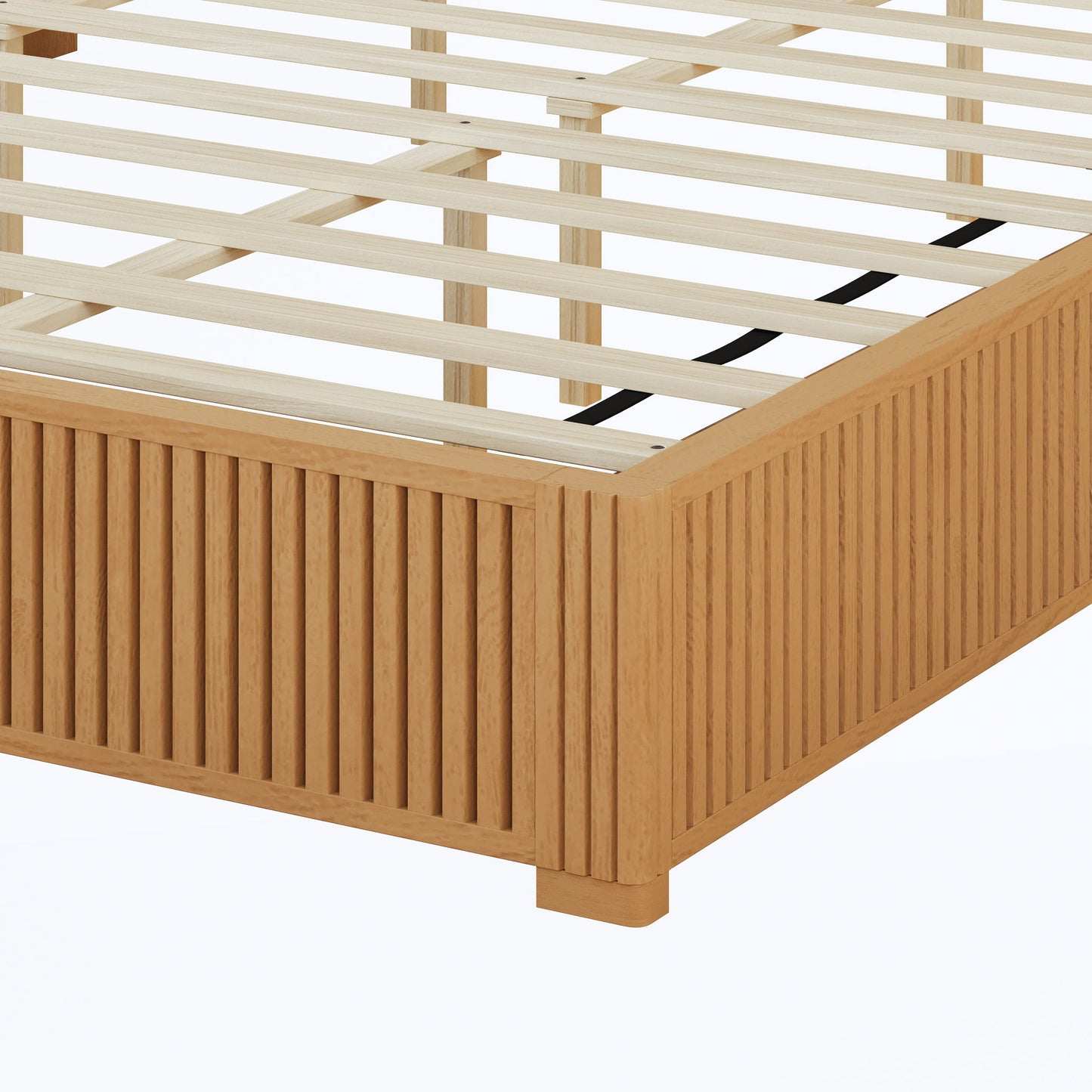 Platform Bed Frame With Headboard, Floor Standing Design