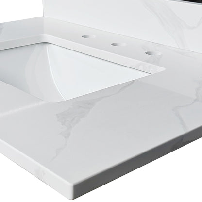 Bathroom Vanity Top With Undermount Sink, 3 Pre Drilled Holes