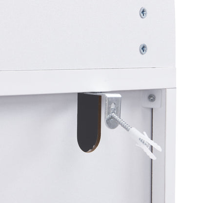 Tall Arched Top Storage Cabinet With 5 Tier Shelves, Soft Close Hinges