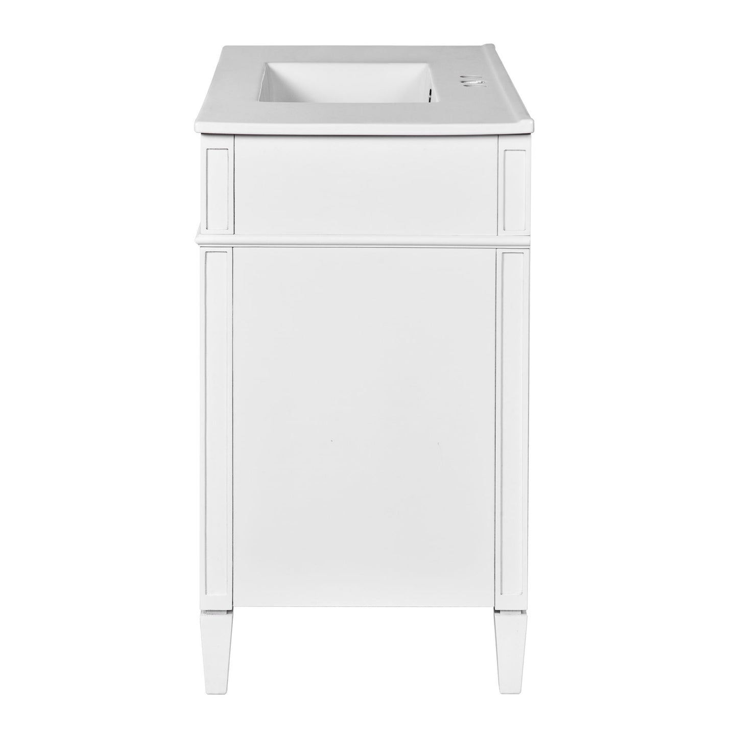 Bathroom Vanity With Top Sink, 2 Drawers And Tip Out Drawer