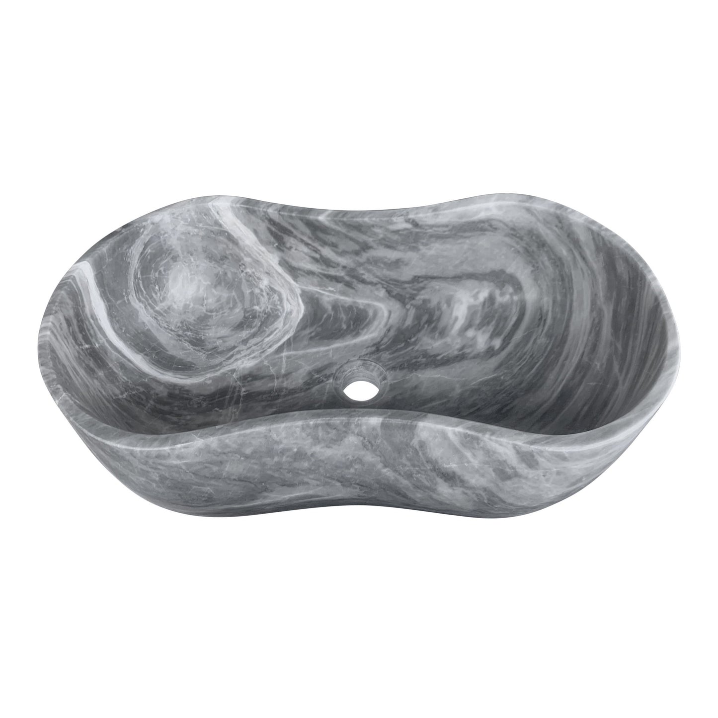 Bathroom Vessel Sink With Wavy Design
