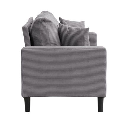 Modern Upholstered 2 Piece Sofa Set With 3 Seater And 2 Seater
