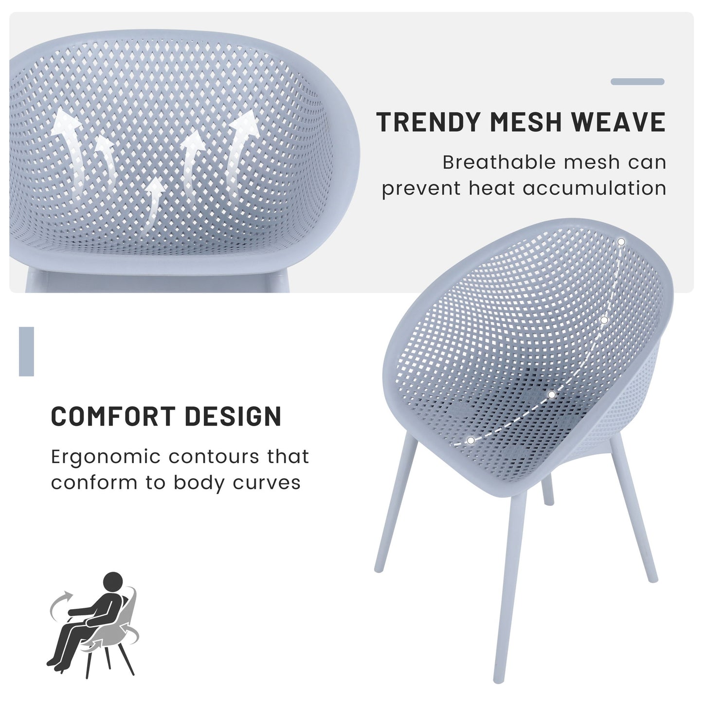 2 Pack Lounge Chair Set & Folding Square Table