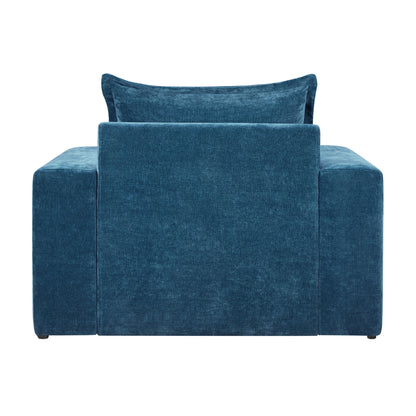 Upholstered Accent Chair With Wide Armrests And Ergonomic Back Support