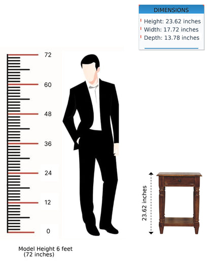 Turned Legs Drawer Table