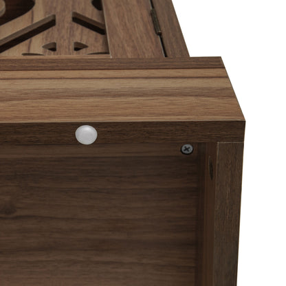 4 Door Cabinet With 1 Drawer, With 4 Adjustable Inner Shelves, Storage Cabinet