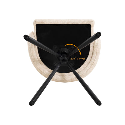 270 Degree Swivel Upholstered Desk Chairs (Set of 2)