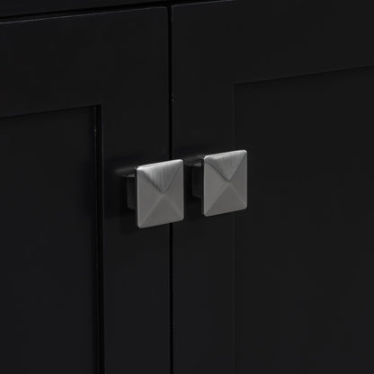 Bathroom Vanity With Ceramic Sink, Modern Single Bathroom Cabinet With 2 Doors And A Shelf, Soft Close Doors
