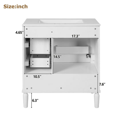 Traditional Bathroom Vanity Set With Soft Close Doors