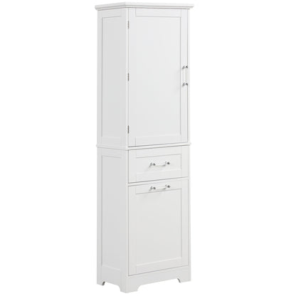 Tall Freestanding Bathroom Storage Cabinet With Adjustable Shelf And 2 Drawers