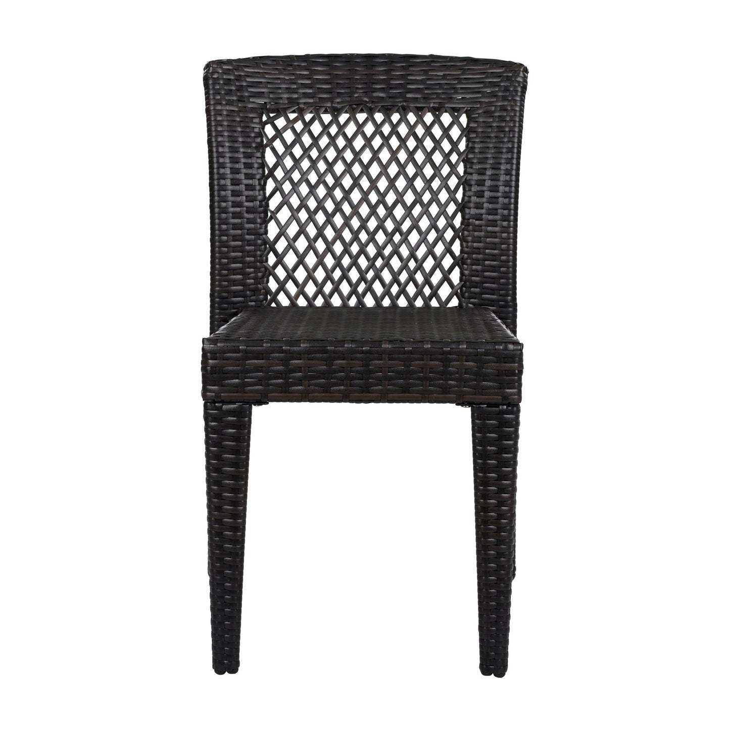 7 Piece Outdoor Patio Dining Set With Table & 6 Chairs - Brown / Brown Multi