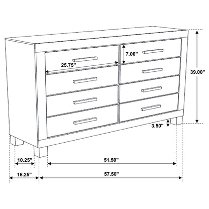 Greely - 5 Piece King Storage Bedroom Set Includes Bed, Nightstand, Dresser, Mirror & Chest - Rustic Brown
