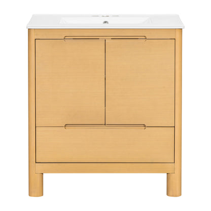 Softened Modern Bathroom Vanity With Sink