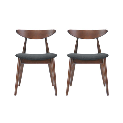 Retro Dining Chairs With Ergonomic Back (Set of 2)