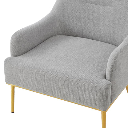 Modern Elegance Accent Chair With Curved Backrest