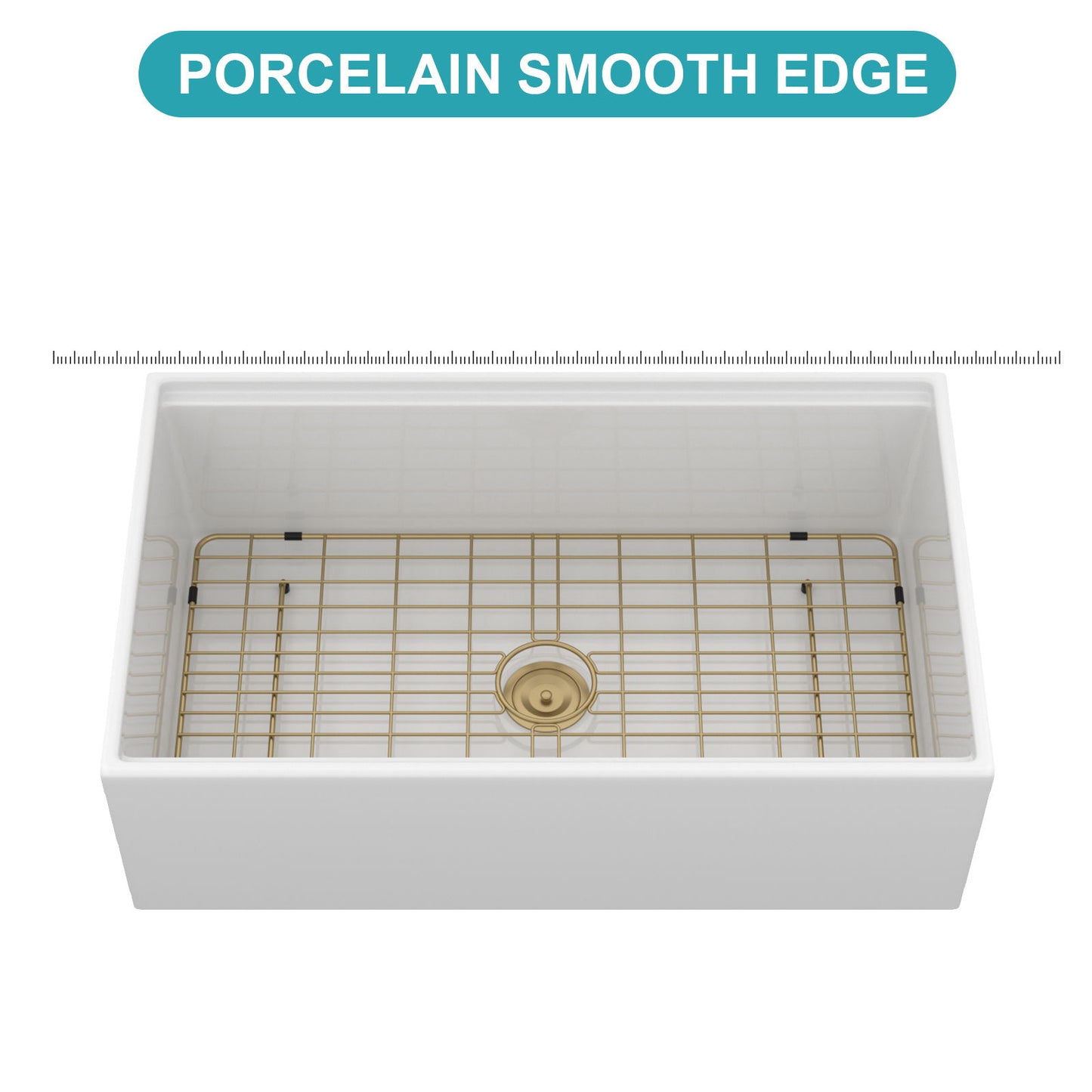 Workstation Single Bowl, Apron Front Kitchen Sink - White