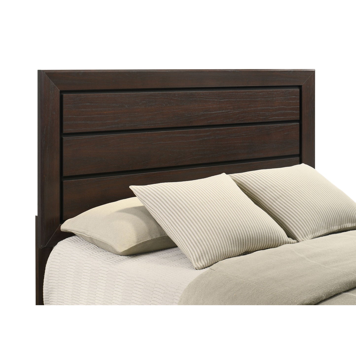 Kauffman - Queen Storage Panel Bed With Side Drawers - Dark Brown