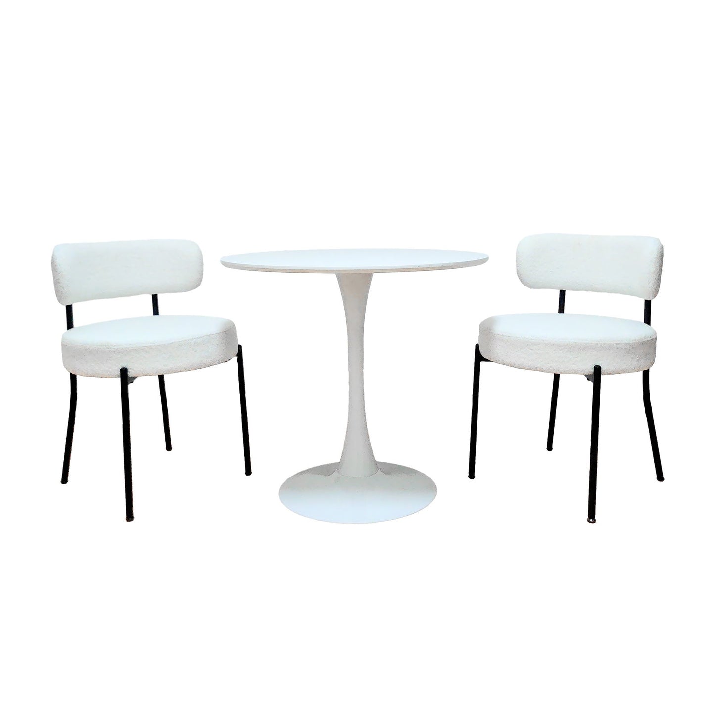 Mid-Century Modern Dining Chair With Curved Backrest