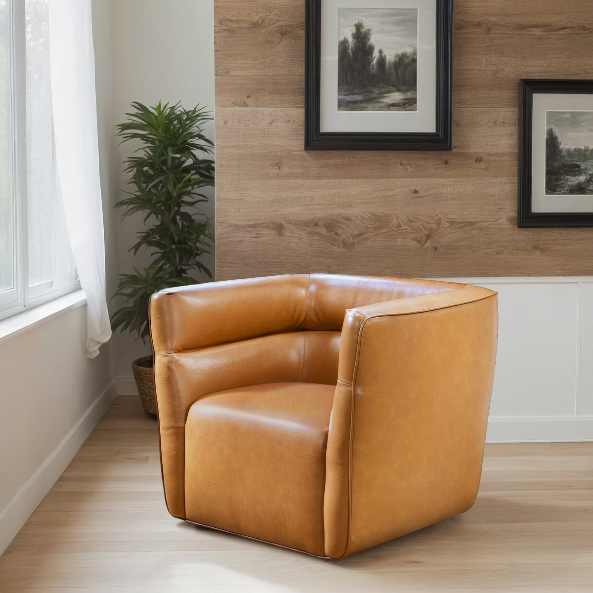 Callan - Swivel Chair - Tan