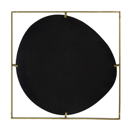 Poppy Mirror With Metal Frame Contemporary Design For Bathroom, Entryway Wall Decor