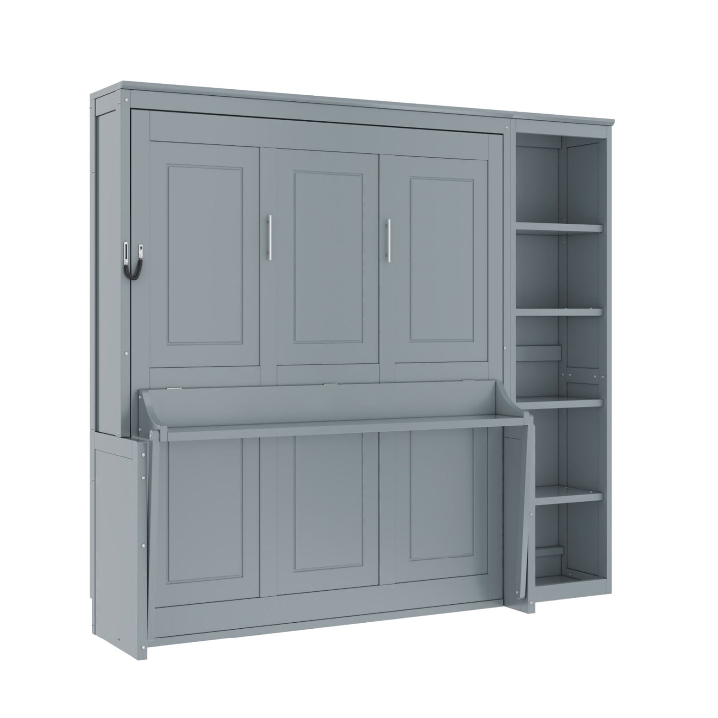 Sturdy Murphy Bed With Desk And Bookshelf