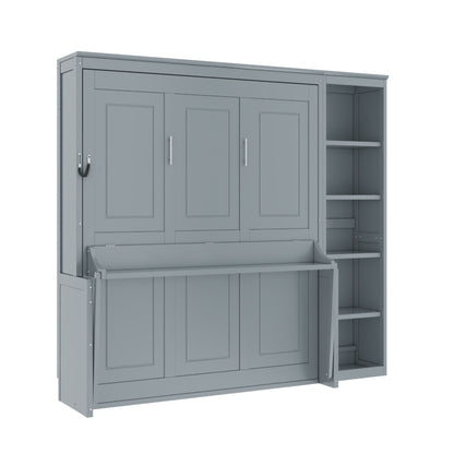 Sturdy Murphy Bed With Desk And Bookshelf