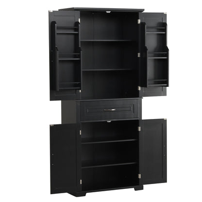 Bathroom Storage Cabinet With Doors And Drawer, Adjustable Shelf
