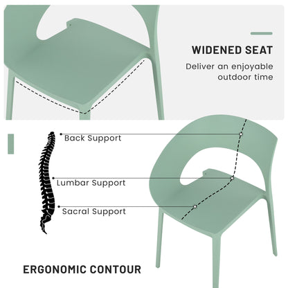 4 Piece Set Of Modern Designed Single Chairs With Folding Square Table