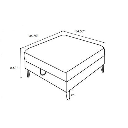 Harrison - Upholstered Storage Ottoman - Gray / Black