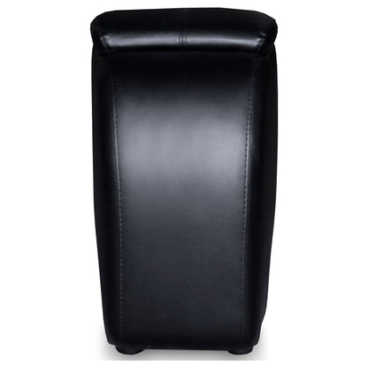 Greenfield - 4 Seater Home Theater With Wedge Console Recliners With Built In Storage And Cup Holders - Black