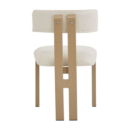 Modern Upholstered Armless Dining Chairs With Metal Legs
