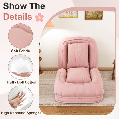 Upholstered Foldable Lazy Sofa Bed For Adults And Pets