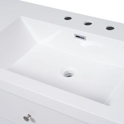 Modern Bathroom Vanity With Sink, Soft Close Drawers