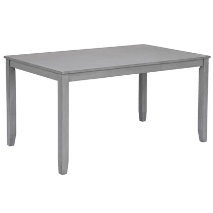 Kitchen Dining Set, Rectangular Dining Table With Upholstered Chairs