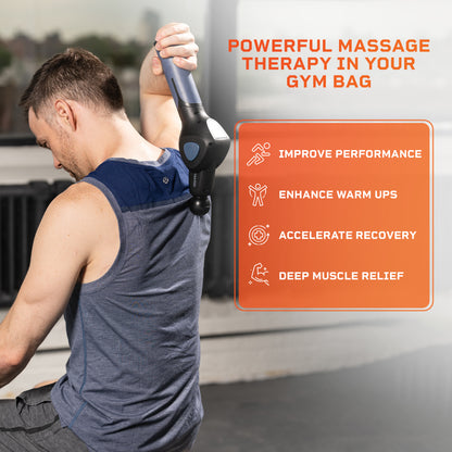 LifePro Sonic Flex Adjustable Deep Tissue Massage Gun - Heavy-Duty Deep Tissue Massager - Handheld Percussion Muscle Massage Gun with Percussion Massage Gun Deep Tissue for Pain Relief and Circulation