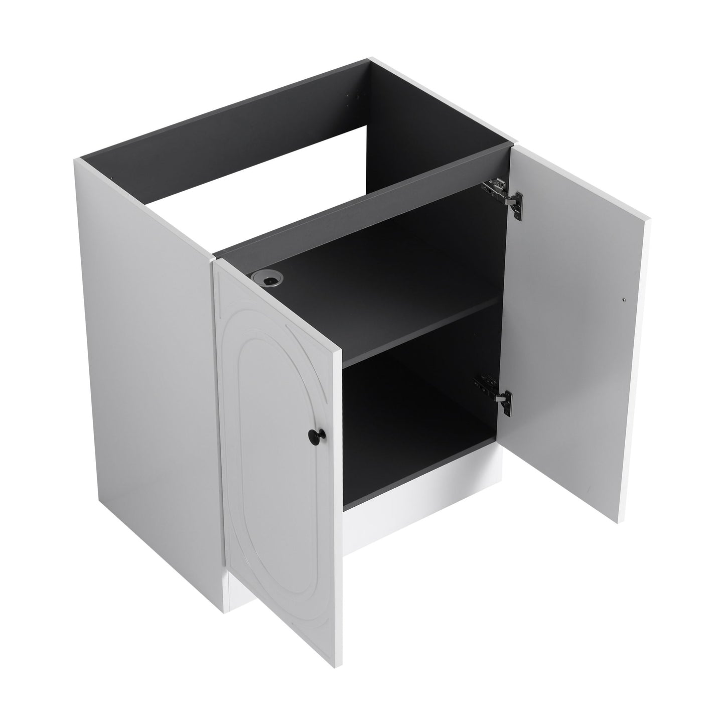 Contemporary Freestanding Bathroom Vanity With Resin Sink & Soft-Close Cabinet Doors