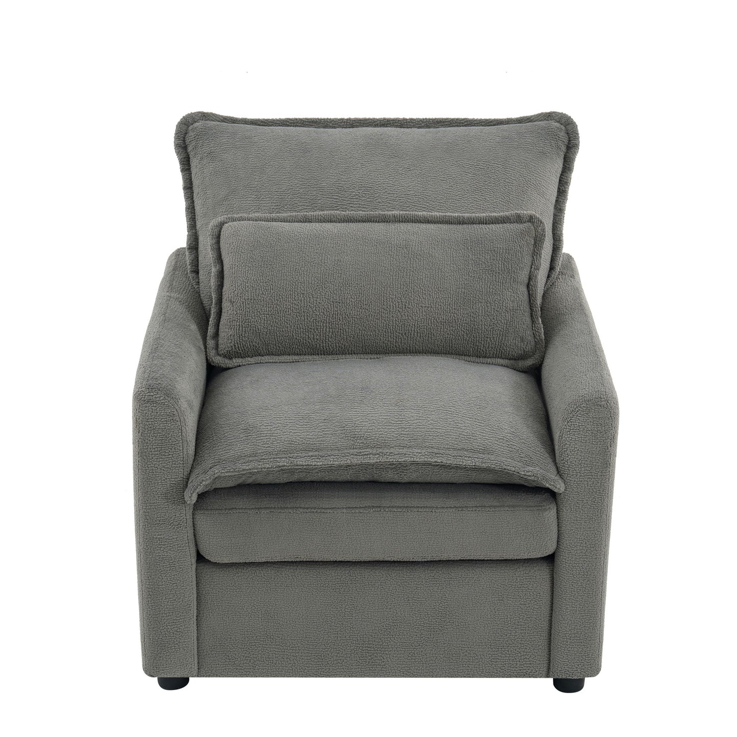 Modern Single Seat Accent Chair With Side Storage Pockets