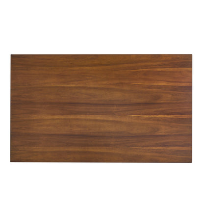 Industrial Style Indoor Dining Table With Metal Legs - Walnut / Black