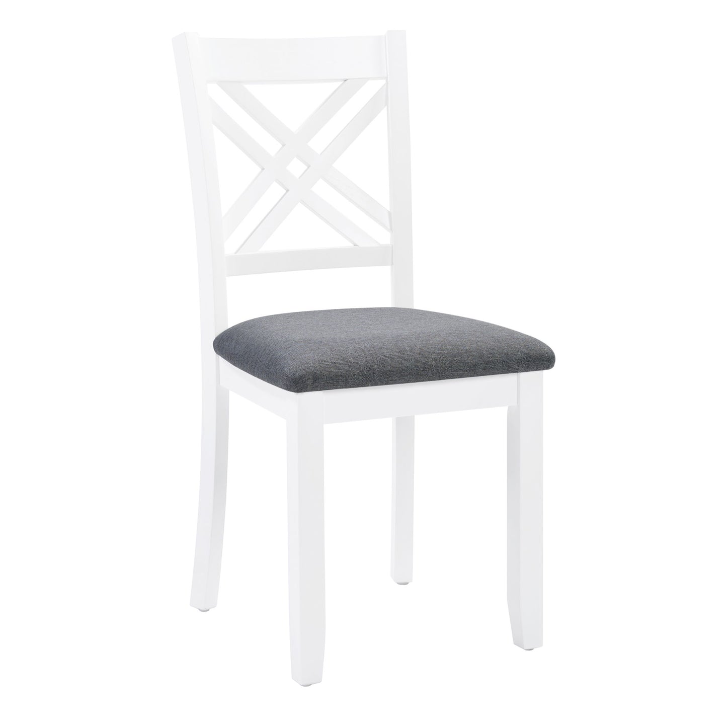 6 Piece Kitchen Dining Set, Rectangular Dining Table With 4 Upholstered Chairs And Bench - Gray / White