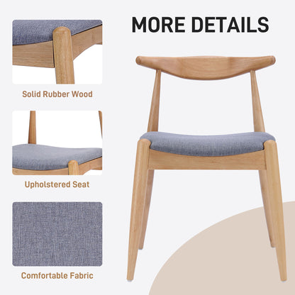 Elegant Dining Chairs With Ergonomic Backrest & Comfort Cushions (Set of 2)